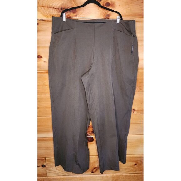 Old Navy Pixie Wide Leg Dress Womens Plus Size 3X Brown Pull On Pant Stretch NEW - Picture 10 of 12